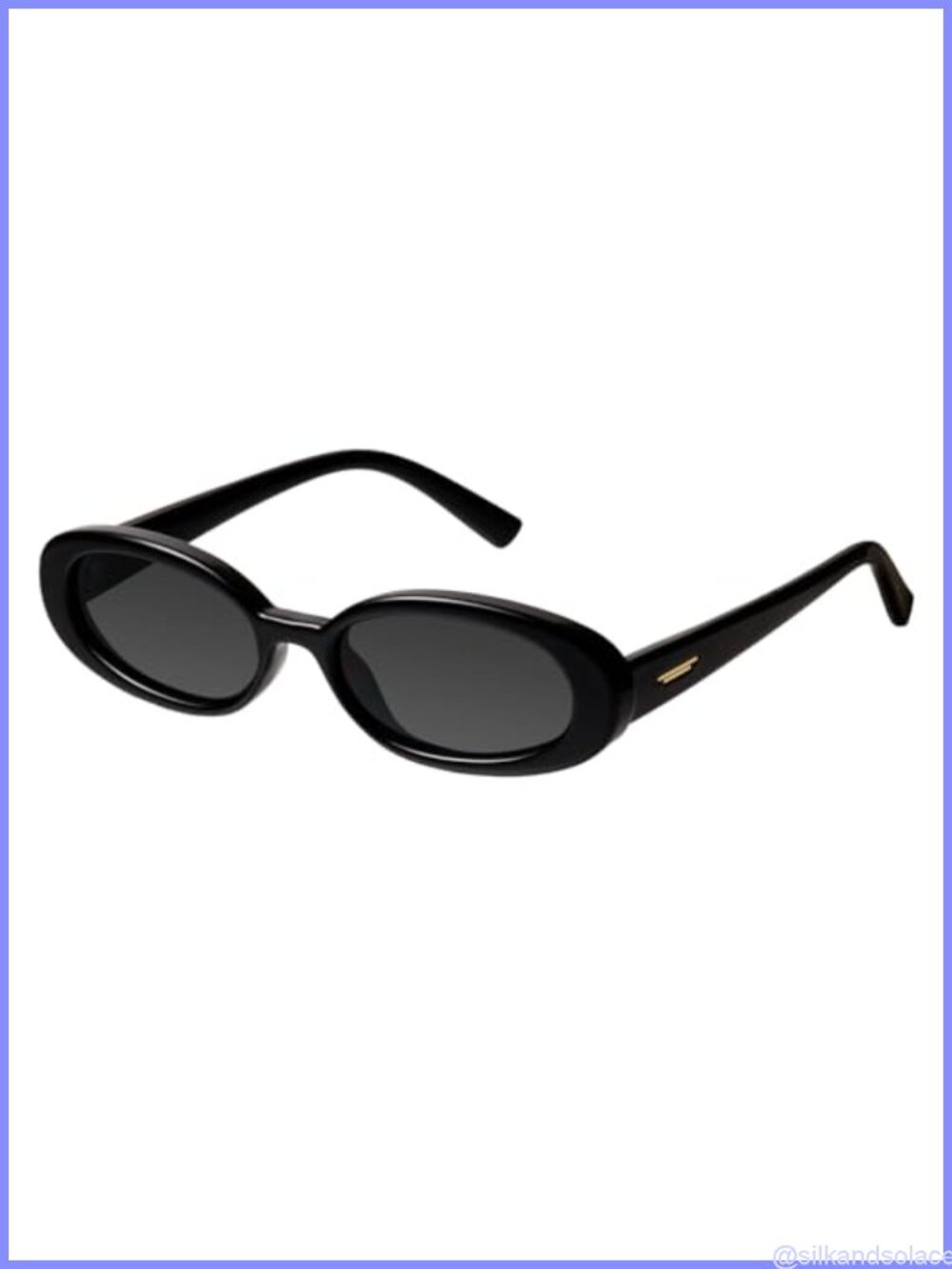 Retro Thick Oval Sunglasses UV Protection Small Face Women Teens